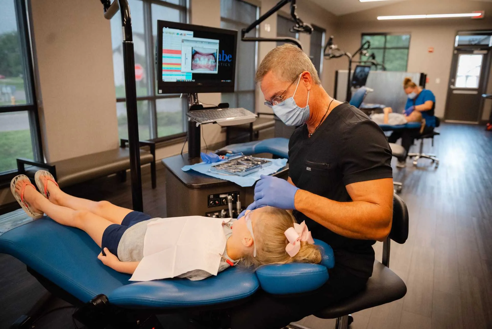 Doctor with young patient